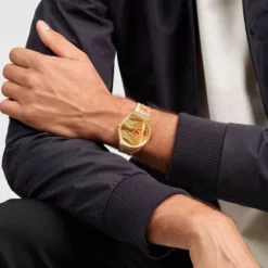 Swatch Textilarmband (Nato)-Golden Red Bamboo - SYXZ105