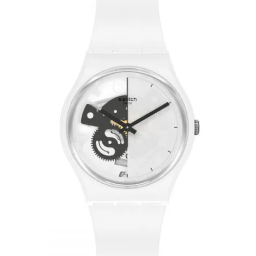 Swatch Armbanduhren-Live Time White - SO31W101