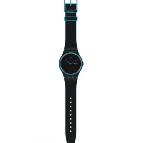 Swatch Silikonarmband-Minimal Line Blue - SO29S701
