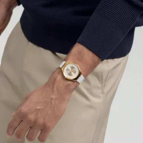 Swatch Lederarmband-Pearl Gleam - SYXG128