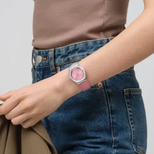 Swatch Lederarmband-Pink Petal Promise - YLS234