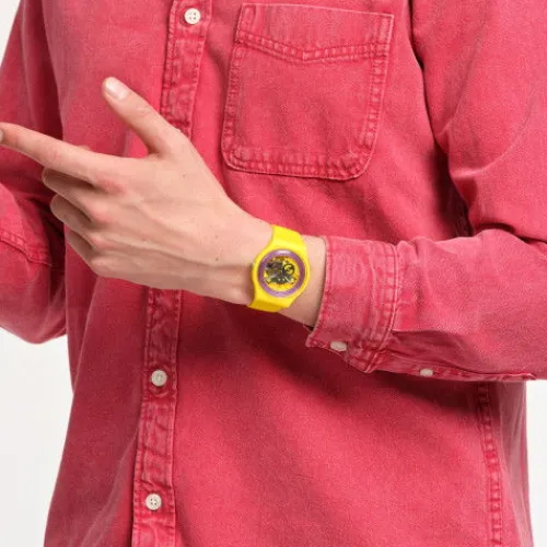 Swatch Silikonarmband-Purple Rings Yellow - SO29J100