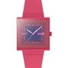 Swatch Silikonarmband-Squarely Berry - SO34R700