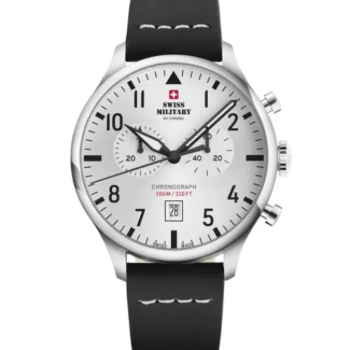 Swiss Military by Chrono Lederarmband-Quartz Chronograph - SM34098.06