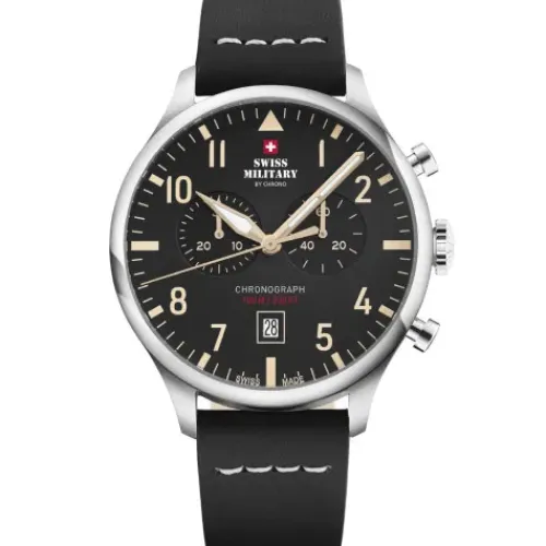 Swiss Military by Chrono Lederarmband-Quartz Chronograph - SM34098.08
