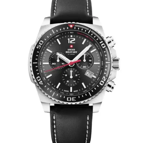 Swiss Military by Chrono Lederarmband-Quartz Chronograph - SM34093.03