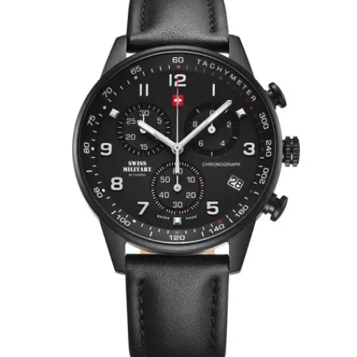 Swiss Military by Chrono Lederarmband-Quartz Chronograph - SM34012.08