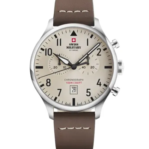 Swiss Military by Chrono Lederarmband-Quartz Chronograph - SM34098.09