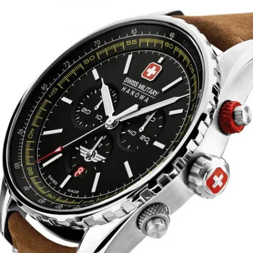 Swiss Military Hanowa Lederarmband-Afterburn Chrono - SMWGC0000301