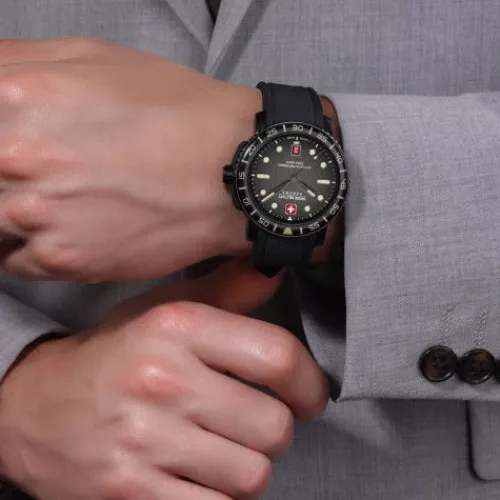 Swiss Military Hanowa Silikonarmband-Black Marlin - SMWGN0001730