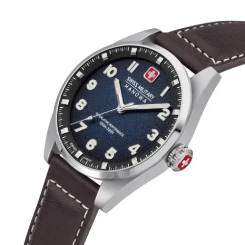 Swiss Military Hanowa Lederarmband-Greyhound - SMWGA0001502