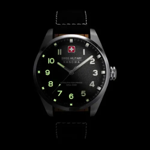 Swiss Military Hanowa Lederarmband-Greyhound - SMWGA0001505