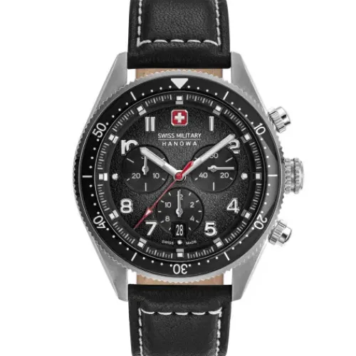 Swiss Military Hanowa Lederarmband-Greyhound Chrono - SMWGC0003801