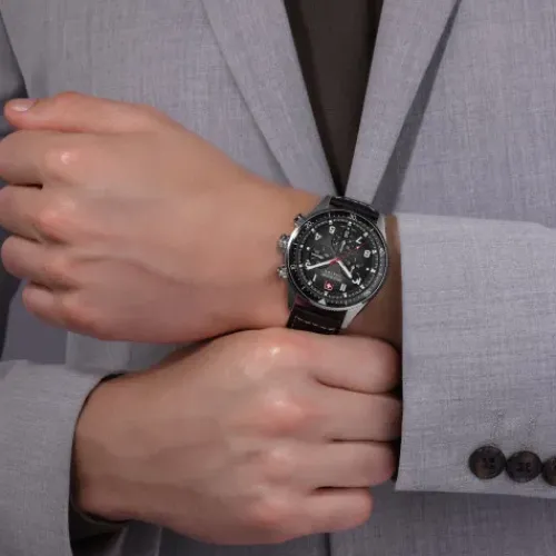 Swiss Military Hanowa Lederarmband-Greyhound Chrono - SMWGC0003801