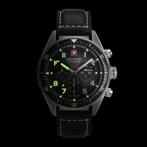 Swiss Military Hanowa Lederarmband-Greyhound Chrono - SMWGC0003801