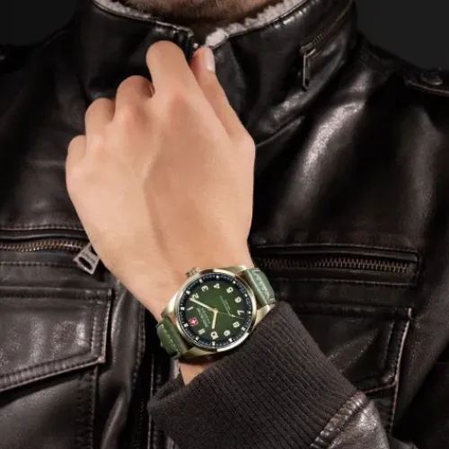 Swiss Military Hanowa Lederarmband-Greyhound - SMWGA0001550