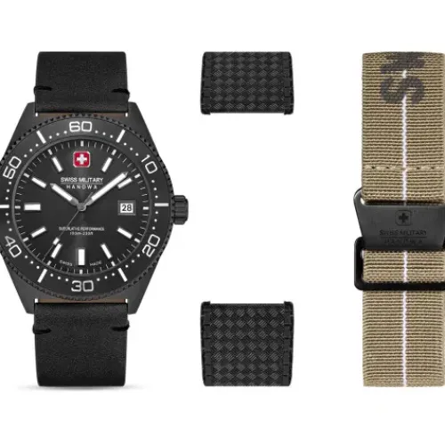 Swiss Military Hanowa Lederarmband-Nomad - SMWGB0004940-SET