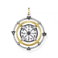 Thomas Sabo Anhänger-Anhänger Amulett Elements of Nature Schwarz-Gold - PE906-849-7