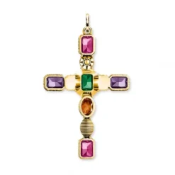 Thomas Sabo Anhänger-Anhänger Kreuz Farbige Steine - PE859-295-7
