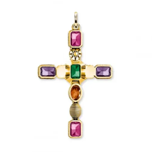 Thomas Sabo Anhänger-Anhänger Kreuz Farbige Steine - PE859-295-7