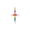 Thomas Sabo (Kette mit) Kreuz-Anhänger Kreuz mit Bunten Steinen Vergoldet - PE939-996-7