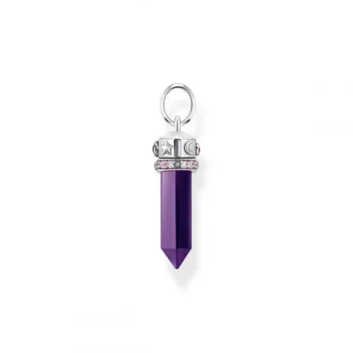 Thomas Sabo Anhänger-Anhänger mit facettierten imitierten Amethyst Silber geschwärzt - PE955-640-13