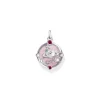 Thomas Sabo (Kette mit) Herz-Anhänger rosa mit Herzplaneten und Steinen Silber - PE959-340-9