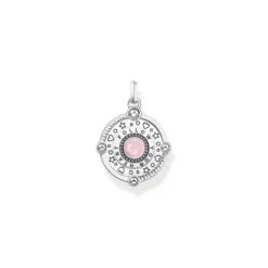 Thomas Sabo (Kette mit) Herz-Anhänger rosa mit Herzplaneten und Steinen Silber - PE959-340-9