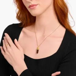 Thomas Sabo Anhänger-Anhänger rotes Tigerauge in Kristallform vergoldet - PE964-324-10