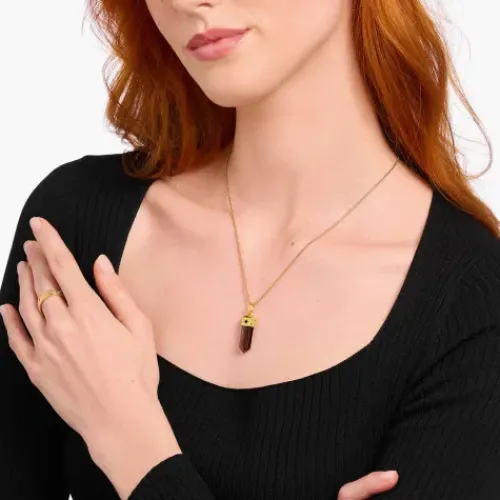 Thomas Sabo Anhänger-Anhänger rotes Tigerauge in Kristallform vergoldet - PE964-324-10