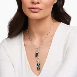 Thomas Sabo Anhänger-Anhänger Schlange mit schwarzer Kaltemaille und bunten Steinen Silber - PE958-473-7