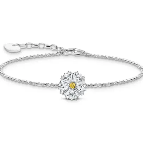 Thomas Sabo Armbänder-Armband Blume Lovely Daisy mit Steinen Silber - A2202-051-4-L19v