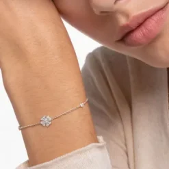 Thomas Sabo Armbänder-Armband Kleeblatt Mit Steinen Silber - A1993-051-14-L19V