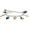Thomas Sabo (Kette mit) Kreuz-Armband mit Anhängern True Romance Silber - A2174-167-7-L19