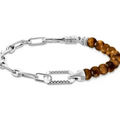 Thomas Sabo Armbänder-Armband mit braunen Beads Silber geschwärzt - A2088-826-2-19V