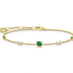 Thomas Sabo Armbänder-Armband mit Grünen und Weissen Steinen Gold - A2059-971-7-L19V