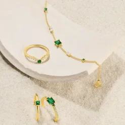 Thomas Sabo Armbänder-Armband mit Grünen und Weissen Steinen Gold - A2059-971-7-L19V