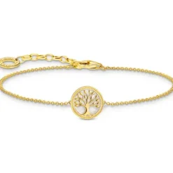 Thomas Sabo Armbänder-Armband mit Tree of Love Anhänger und weisser Emaille vergoldet - A2160-427-39-L19V
