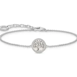Thomas Sabo Armbänder-Armband mit Tree of Love Anhänger und weisser Emaille Silber - A2160-007-21-L19V