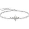 Thomas Sabo (Kette mit) Kreuz-Armband mit weissem Kreuz Cross Romance Silber - A2173-167-14-L19V
