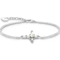 Thomas Sabo (Kette mit) Kreuz-Armband mit weissem Kreuz Cross Romance Silber - A2173-167-14-L19V