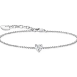 Thomas Sabo (Kette mit) Herz-Armband mit weissem Zirkonia Herz Silber - A2157-051-14-L19V
