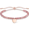 Thomas Sabo (Kette mit) Herz-Armband Rosa Perlen Mit Herz Roségold - A1985-893-9-L20V