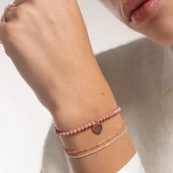 Thomas Sabo (Kette mit) Herz-Armband Rosa Perlen Mit Herz Roségold - A1985-893-9-L20V