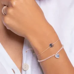 Thomas Sabo (Kette mit) Herz-Armband Rosa Perlen Mit Herz - A1985-813-9-L20V