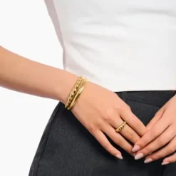 Thomas Sabo Armbänder-Armreif organische Formen vergoldet - AR119-413-39