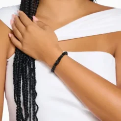 Thomas Sabo Armbänder-Bead Armband mit schwarzem Goldbären Silber - A2204-017-11