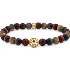 Thomas Sabo Armbänder-Beads Armband aus Tigerauge vergoldet - A2145-324-2