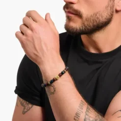 Thomas Sabo Armbänder-Beads Armband aus Tigerauge vergoldet - A2145-324-2