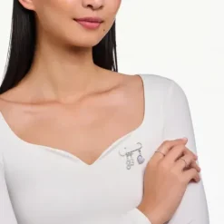 Thomas Sabo Damenschmuck-Brosche mit Charmista Coin und weissen Steinen Silber - X0290-225-14